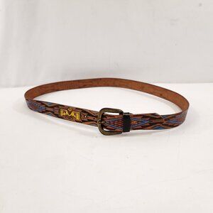 Mens Leather Belt Southwest Navajo Style 42"